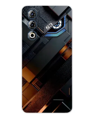 Чохол для ZTE Nubia Neo 3 GT з картинкою «Чорні геометричні блоки»
