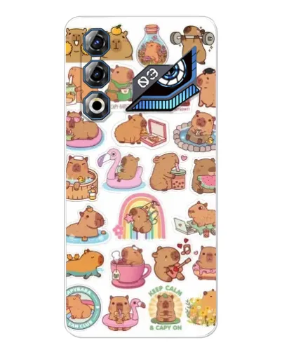 Чехол для ZTE Nubia Neo 3 GT с картинкой «Капибары набор»