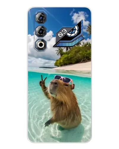 Чехол для ZTE Nubia Neo 3 GT с картинкой «Капибара на море»