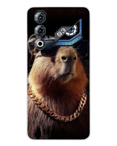 Чехол для ZTE Nubia Neo 3 GT с картинкой «Капибара золотая цепь»