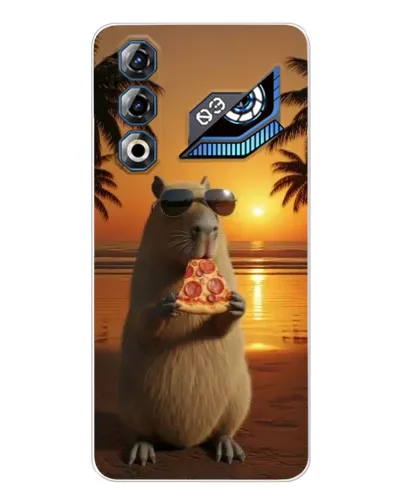 Чехол для ZTE Nubia Neo 3 GT с картинкой «Капибара с пиццей»
