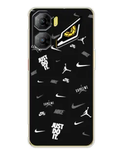Чехол для ZTE Nubia Neo 3 с картинкой «Nike Black Pattern»