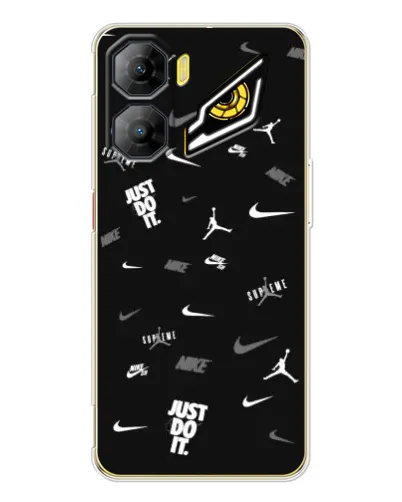 Чехол для ZTE Nubia Neo 3 с картинкой «Nike Black Pattern»