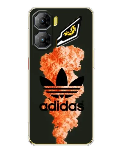 Чехол для ZTE Nubia Neo 3 с картинкой «Оранжевый дым Adidas»