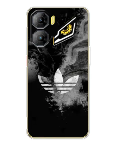 Чехол для ZTE Nubia Neo 3 с картинкой «Абстрактный дым Adidas»