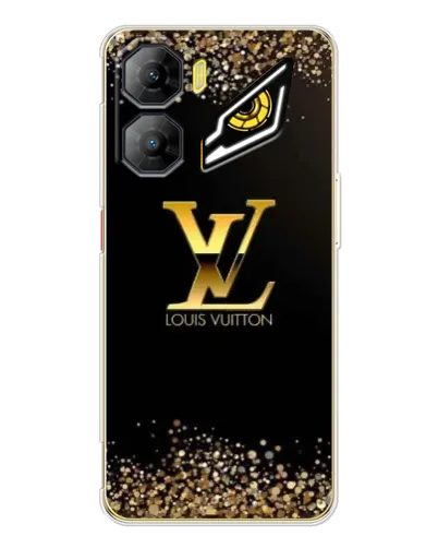 Чехол для ZTE Nubia Neo 3 с картинкой «LV — золотые искры»
