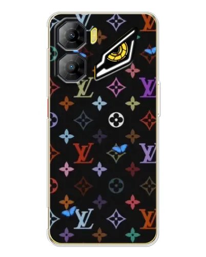 Чехол для ZTE Nubia Neo 3 с картинкой «Цветная монограмма LV»