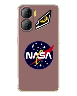 Чехол для ZTE Nubia Neo 3 с картинкой «NASA — ретро космос»