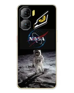 Чехол для ZTE Nubia Neo 3 с картинкой «Астронавт на Луне»