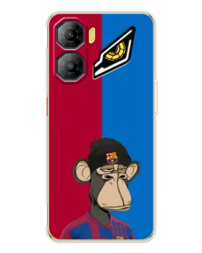 Чехол для ZTE Nubia Neo 3 с картинкой «Bored Ape — фанат Барсы»