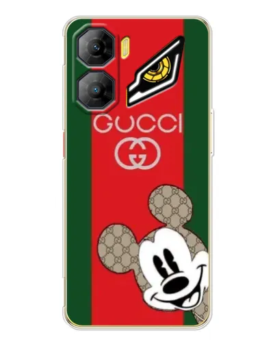 Чехол для ZTE Nubia Neo 3 с картинкой «Gucci — полосы и Микки»
