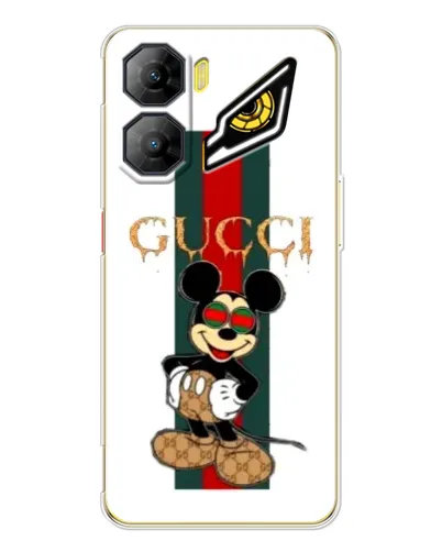 Чехол для ZTE Nubia Neo 3 с картинкой «Микки Маус Gucci — полосы»