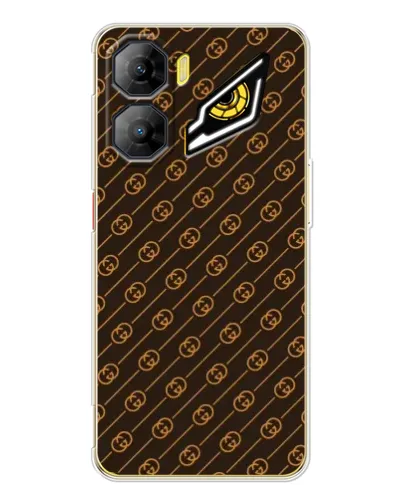 Чехол для ZTE Nubia Neo 3 с картинкой «Gucci — золотые диагонали»
