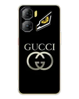 Чохол для ZTE Nubia Neo 3 з картинкою «Gucci — золото на чорному»
