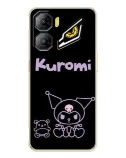 Чохол для ZTE Nubia Neo 3 з картинкою «Kuromi — чорний мінімалізм»