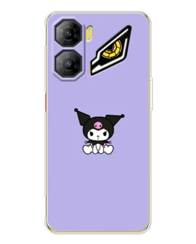 Чехол для ZTE Nubia Neo 3 с картинкой «Kuromi — фиолетовый минимализм»