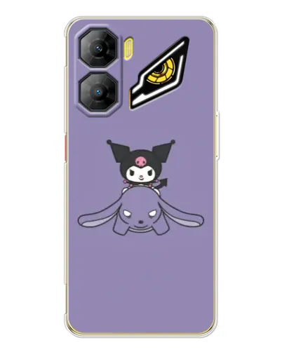 Чехол для ZTE Nubia Neo 3 с картинкой «Kuromi на лиловом фоне»