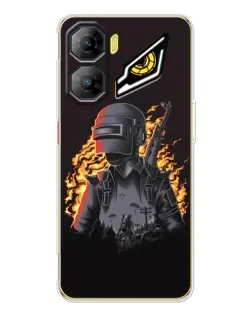 Чехол для ZTE Nubia Neo 3 с картинкой «PUBG — огненный силуэт»