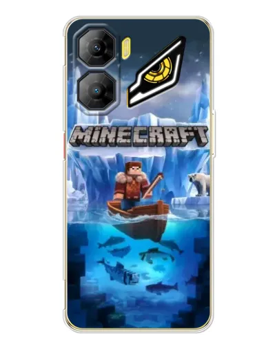 Чехол для ZTE Nubia Neo 3 с картинкой «Minecraft ледяной мир»