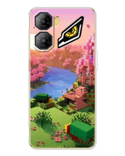 Чехол для ZTE Nubia Neo 3 с картинкой «Розовое дерево Minecraft»