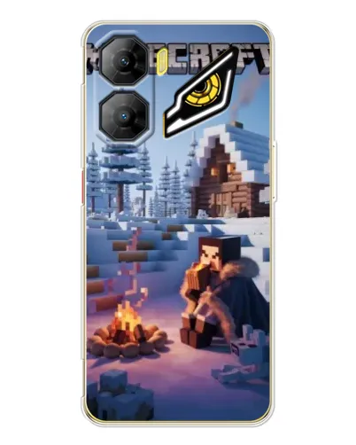 Чехол для ZTE Nubia Neo 3 с картинкой «Зимний Minecraft»