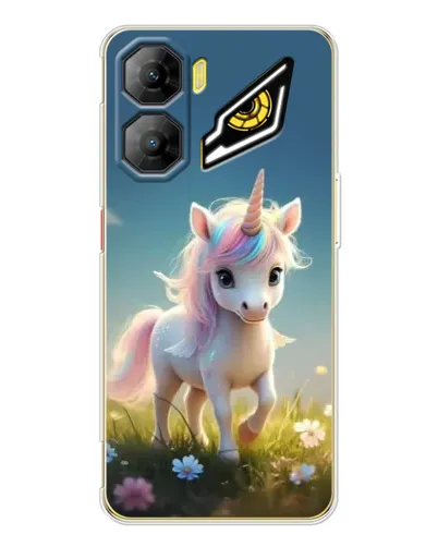 Чехол для ZTE Nubia Neo 3 с картинкой «Единорог на поляне»