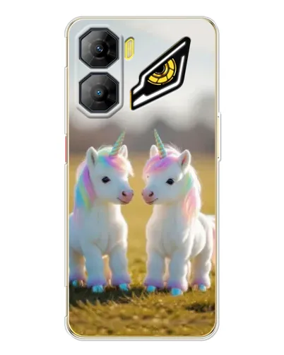 Чехол для ZTE Nubia Neo 3 с картинкой «Пара единорогов»