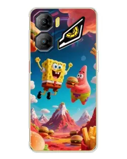 Чехол для ZTE Nubia Neo 3 с картинкой «Космический фастфуд»