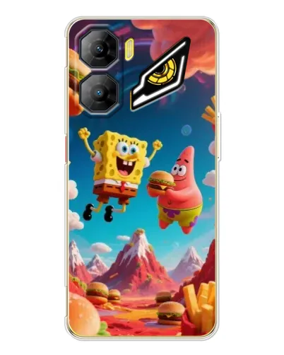 Чехол для ZTE Nubia Neo 3 с картинкой «Космический фастфуд»