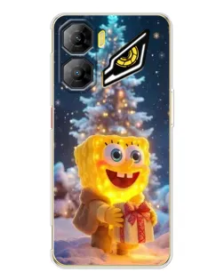 Чехол для ZTE Nubia Neo 3 с картинкой «Рождественский Спанч Боб»