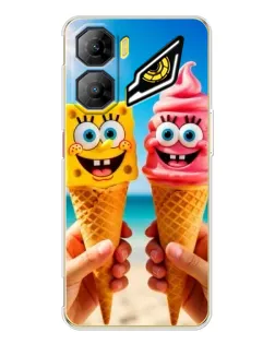 Чехол для ZTE Nubia Neo 3 с картинкой «Спанч Боб мороженое»