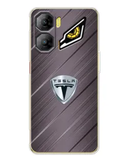 Чехол для ZTE Nubia Neo 3 с картинкой «Металлическая текстура Tesla»