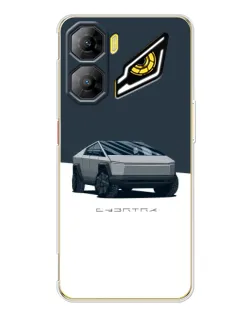 Чехол для ZTE Nubia Neo 3 с картинкой «Серебристый Cybertruck Tesla»