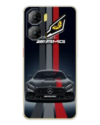 Чехол для ZTE Nubia Neo 3 с картинкой «Mercedes — белый карбон»