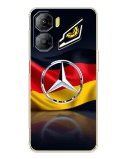 Чехол для ZTE Nubia Neo 3 с картинкой «Mercedes — флаг Германии»