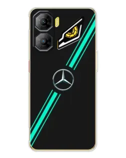 Чехол для ZTE Nubia Neo 3 с картинкой «Спортивные линии Mercedes»