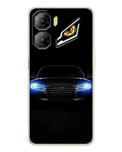 Чехол для ZTE Nubia Neo 3 с картинкой «Audi в неоне»