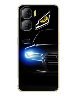 Чехол для ZTE Nubia Neo 3 с картинкой «Неоновый взгляд Audi»