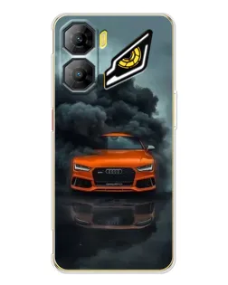 Чехол для ZTE Nubia Neo 3 с картинкой «Audi в облаках дыма»