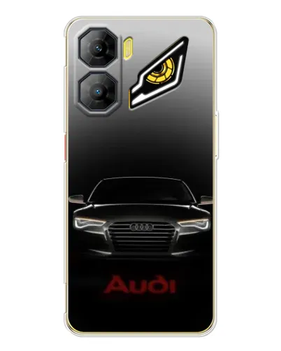 Чехол для ZTE Nubia Neo 3 с картинкой «Audi — градиентный контур»