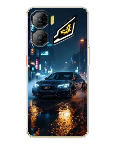 Чехол для ZTE Nubia Neo 3 с картинкой «Ночной город и Audi»
