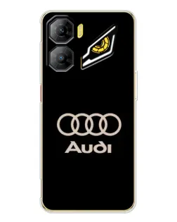 Чехол для ZTE Nubia Neo 3 с картинкой «Audi — золотой логотип»