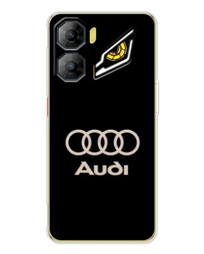 Чехол для ZTE Nubia Neo 3 с картинкой «Audi — золотой логотип»