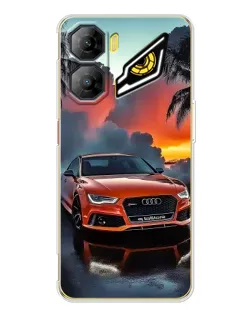 Чехол для ZTE Nubia Neo 3 с картинкой «Audi — закат»