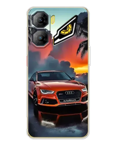 Чехол для ZTE Nubia Neo 3 с картинкой «Audi — закат»