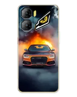 Чехол для ZTE Nubia Neo 3 с картинкой «Audi в огненном дыму»