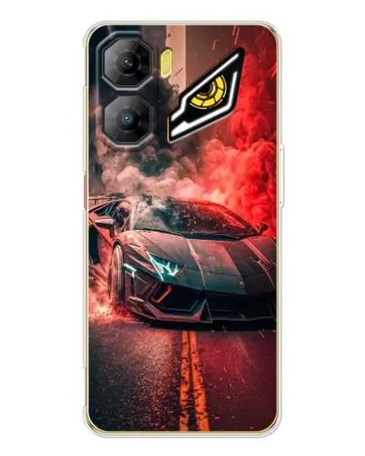 Чехол для ZTE Nubia Neo 3 с картинкой «Lamborghini красный дым»
