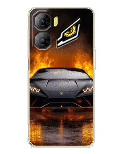 Чехол для ZTE Nubia Neo 3 с картинкой «Lamborghini в огне»