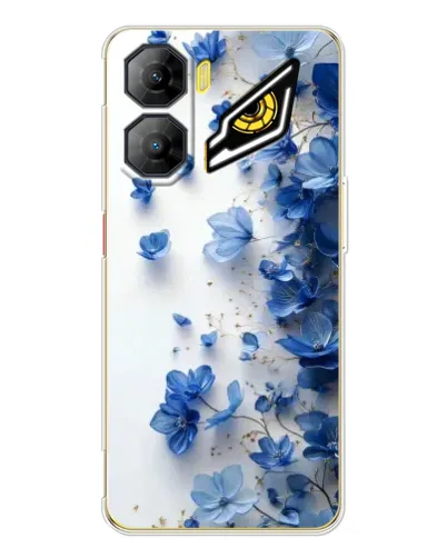 Чехол для ZTE Nubia Neo 3 с картинкой «Голубой цветочный каскад»