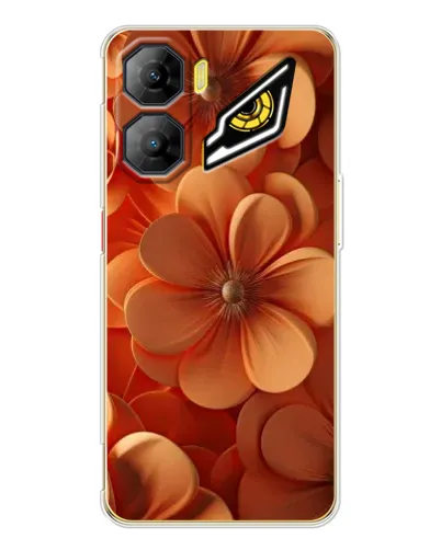 Чехол для ZTE Nubia Neo 3 с картинкой «Оранжевый макро цветок»